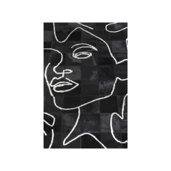 KARE Design Tapis Visages Noir ^ Tapis