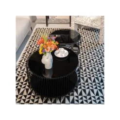 KARE Design Tapis Zigzag 240x170cm Noir Et Blanc ^ Tapis