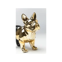 KARE Design Tirelire Bouledogue Noir Et Doré ^ Déco