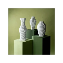 KARE Design Vase Akira 35cm Blanc Zigzag ^ Vase