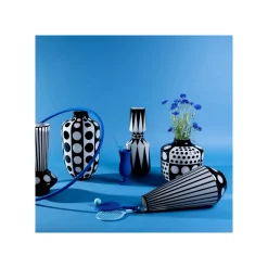 KARE Design Vase Brillar Cylinder Noir Et Blanc 44cm ^ Vase