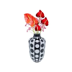 KARE Design Vase Brillar Noir Et Blanc 45cm ^ Vase