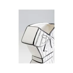 KARE Design Vase Favola Robe Blanc Et Noir ^ Vase