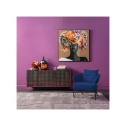 KARE Design Vase Lizy Bleu Et Doré 50cm ^ Vase