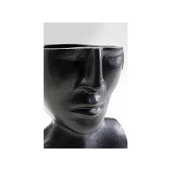 KARE Design Vase Rostro Visage Noir 17cm ^ Vase