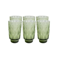 KARE Design Verres à Eau Fogli Verts Set De 6 ^ Vaisselle