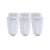 KARE Design Verres à Eau Ice Flowers Violets Set De 6 ^ Vaisselle