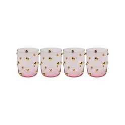 KARE Design Verres à Eau Party Roses Coeurs Set De 4 ^ Vaisselle