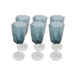 KARE Design Verres à Vin Blanc Cascata Bleus Set De 6 ^ Vaisselle