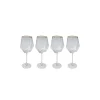 KARE Design Verres à Vin Diamond Dorés Set De 4 ^ Vaisselle