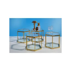 KARE Design Verres à Vin Diamond Dorés Set De 4 ^ Vaisselle