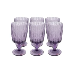 KARE Design Verres à Vin Fogli Violets Set De 6 ^ Vaisselle