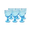 KARE Design Verres à Vin Ice Flowers Bleus Set De 6 ^ Vaisselle