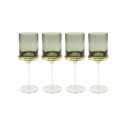 KARE Design Verres à Vin Rouge Innocent Fumé Set De 4 ^ Vaisselle